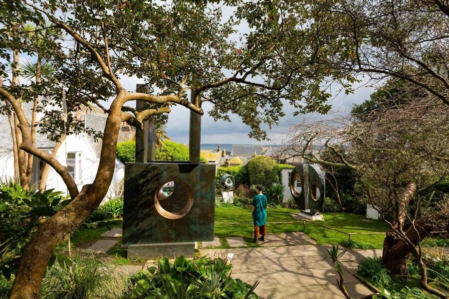 Barbara Hepworth Museum & Sculpture Garden: entry to site. - Upstairs Museum Rooms: Works Displayed in Her Former Living Area