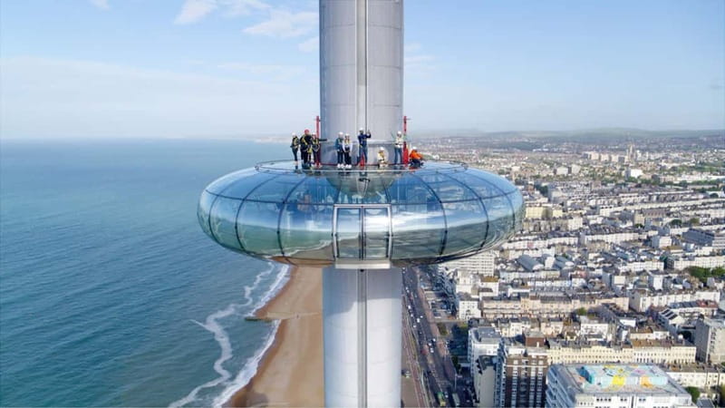 Brighton: 360 Sky Walk Experience - Brighton i360 at 138 meters, what the walk feels like