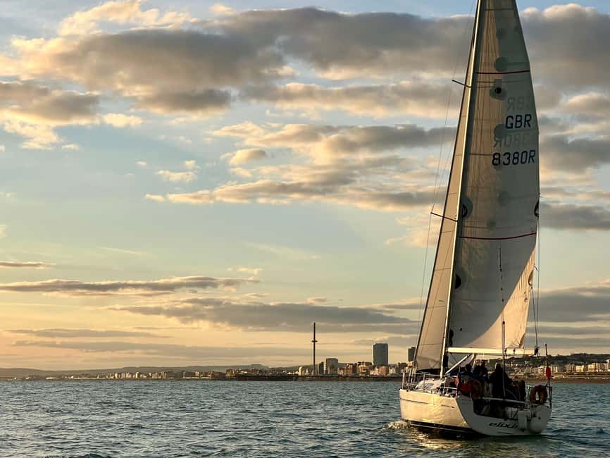 Brighton: Sunset Sailing Cruise with a Glass of Wine - Sparkling wine at sea: the quiet luxury detail