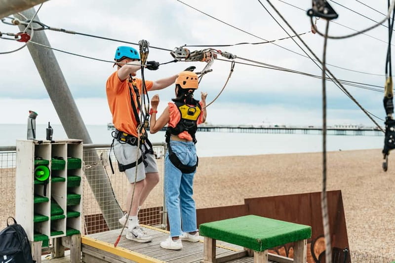 Brighton: Zip Wire Experience Ticket - Expect the End Jolt: How the Landing Stage Feels