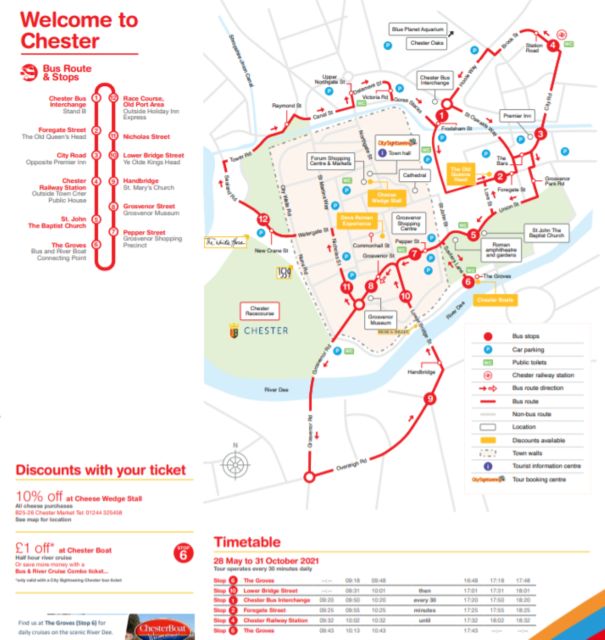 Chester: City Sightseeing Hop-On Hop-Off Bus Tour - Stop-by-Stop: From Railway Station to Foregate Street