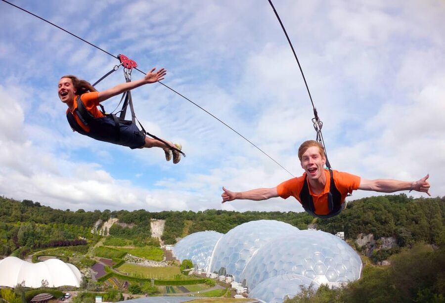 Cornwall: Eden Project Zip Wire Experience - Check-In, Harness Fit, and the Pre-Ride Briefing