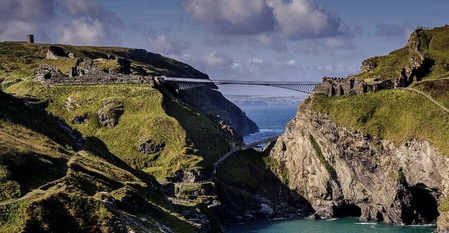 Cornwall: Tintagel Castle Entry Ticket - The Footbridge: Your Scenic Warmup Above the Ocean