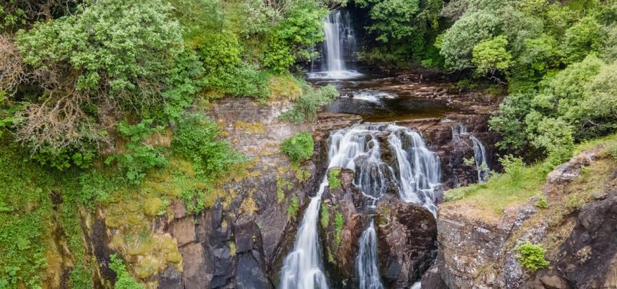 Isle of Skye Driving Tour from Portree with an APP - Lealt Falls and Kilt Rock, the sea meets the cliffs