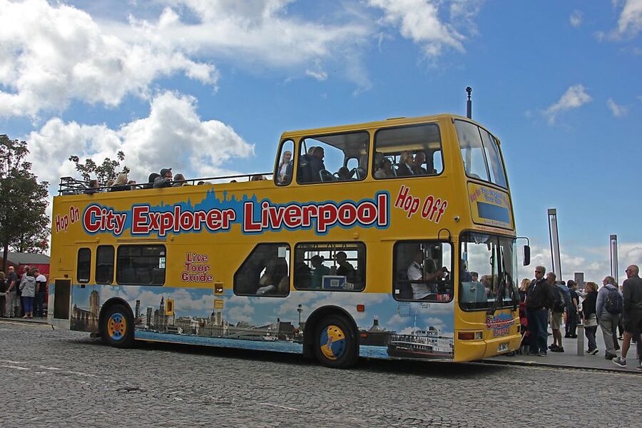 Liverpool City Explorer 24 hour hop-on hop-off Bus Tour - Liverpool One, Adelphi Hotel, and the city-center reset button