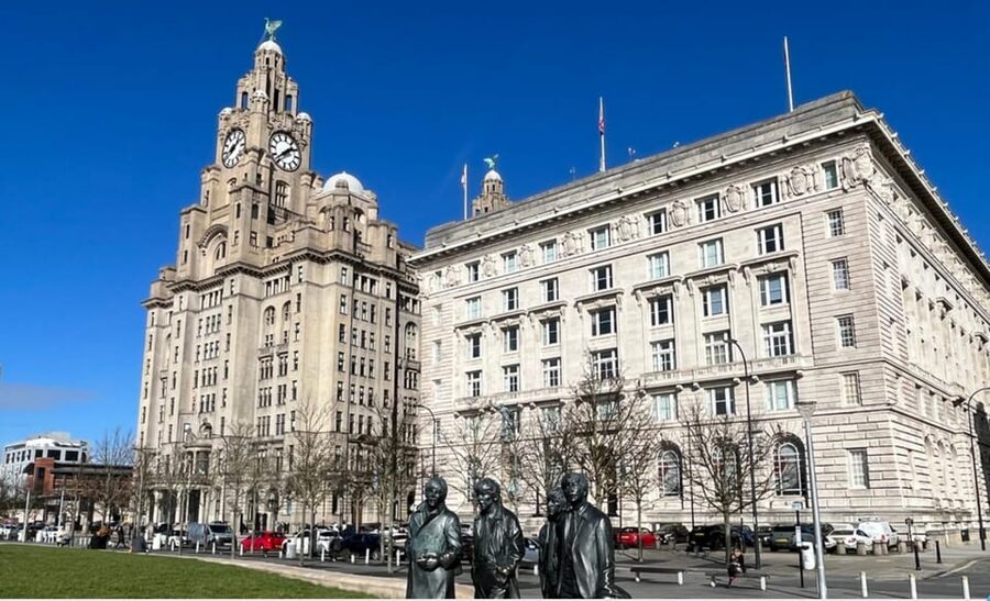 Liverpool: Heritage, History & Culture Guided Walking Tour - Derby Square and the Queen Victoria monument, where a castle used to be