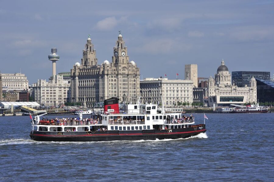 Liverpool: River Cruise and Hop-On Hop-Off Bus Tour - River Mersey views from Pier Head, 50 minutes that set the tone
