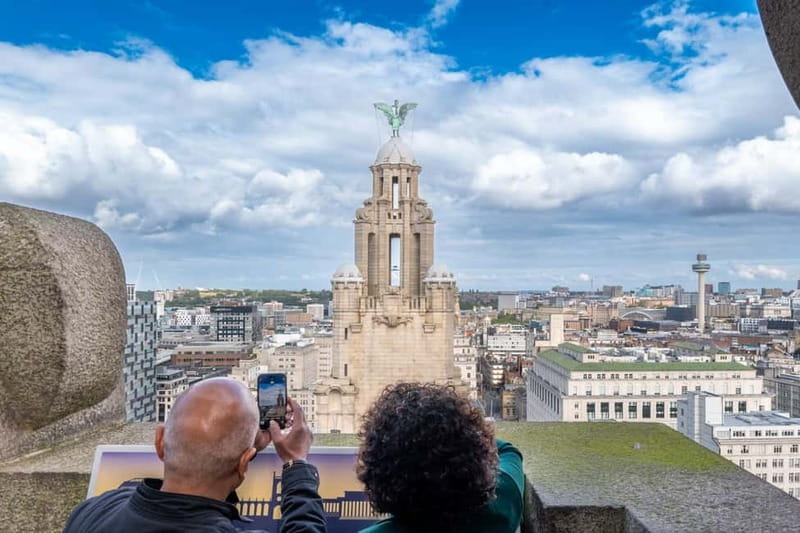 Liverpool: Royal Liver Building 360° Tower Tour - Climb strategy: lift to the first roof, then stairs in stages