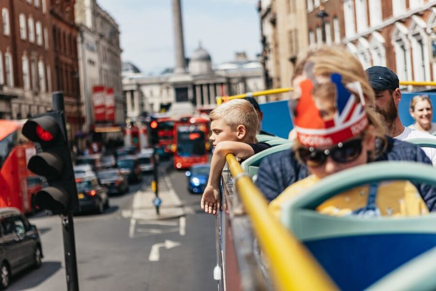 London: Children's Open Top Bus Tour - The route, from Trafalgar Square to Piccadilly Circus: instant “I get it” moments