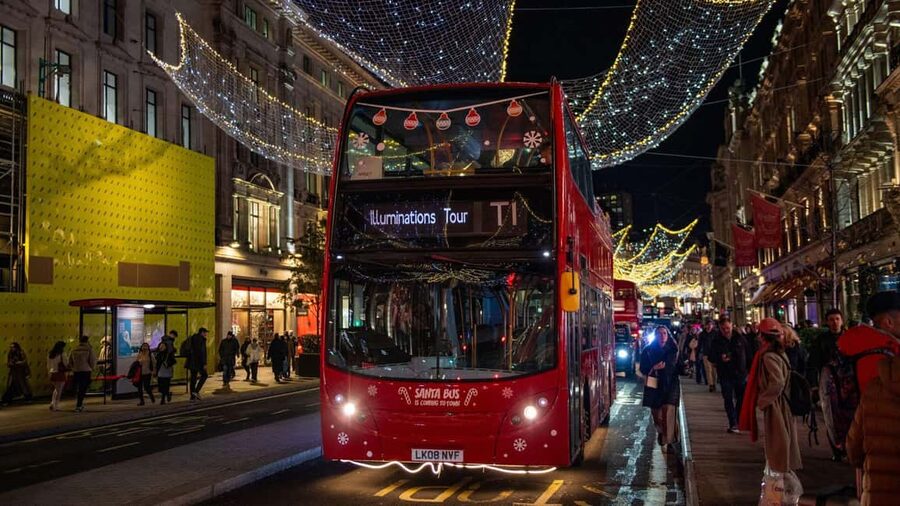 London: Christmas Lights Santa Sleigh Open-Top Tour - Oxford Street Night Lights: The Big Payoff Stretch