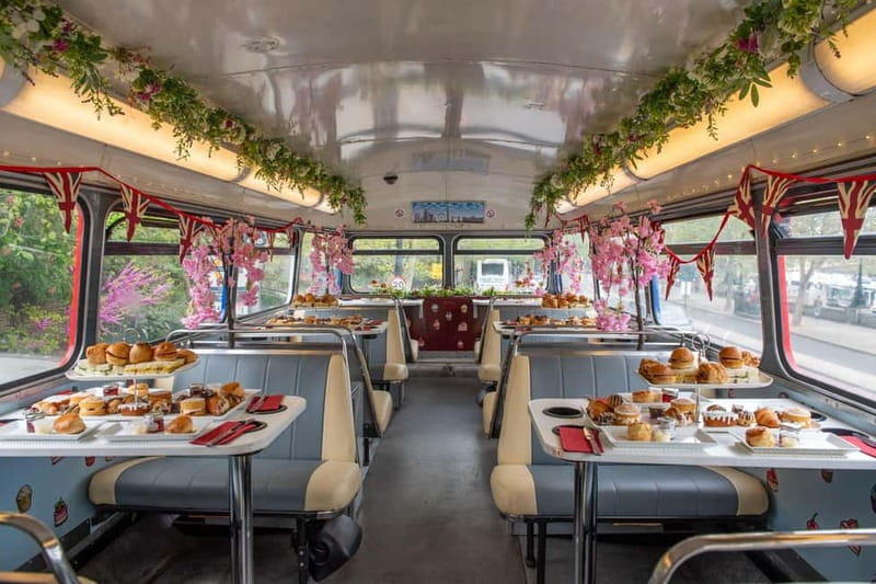 London: Great British Afternoon Tea Bus Tour - Getting on board at Embankment, bus stop 40B