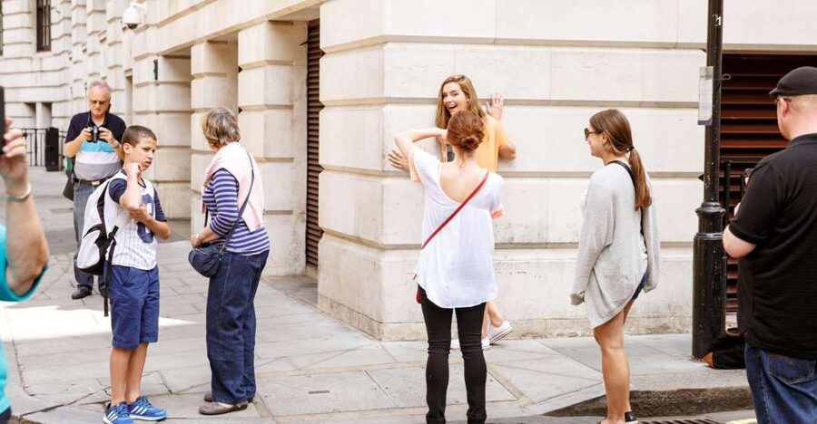 London: Guided Harry Potter Bus Tour of Locations - Walking in Hagrid and Harry Potter footsteps toward the Leaky Cauldron