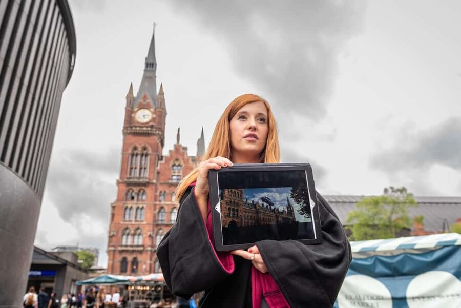London: Harry Potter Filming Locations Guided Walking Tour - Leicester Square, premiere buzz and the Quidditch gear statue