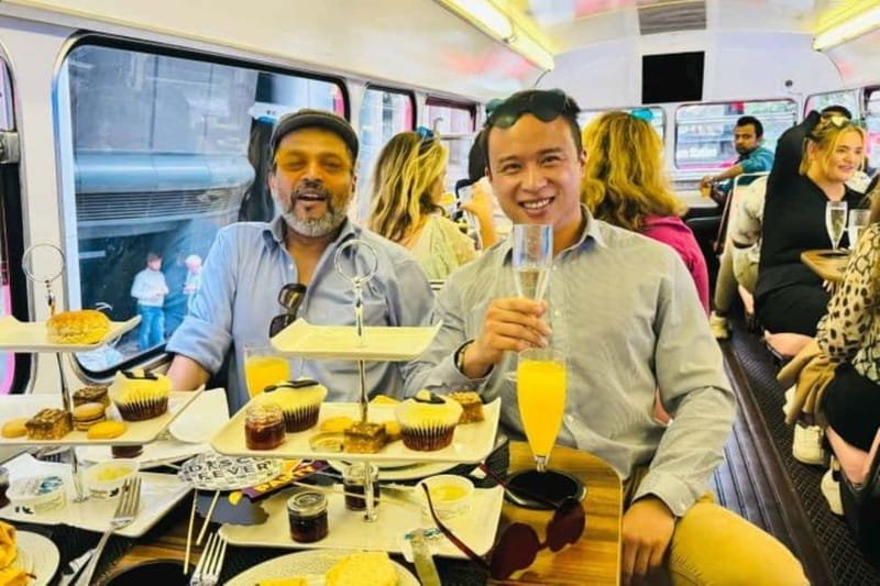 London: "Here We Go Again" Afternoon Tea Bus - ABBA Sing-Along Details: when the music hits, and when it might miss