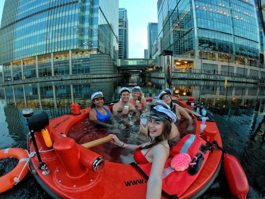 London: Hot Tub Boat Guided Historical Docklands Cruise - The Floating Hot Tub Experience, From Sit Down to Soak Time