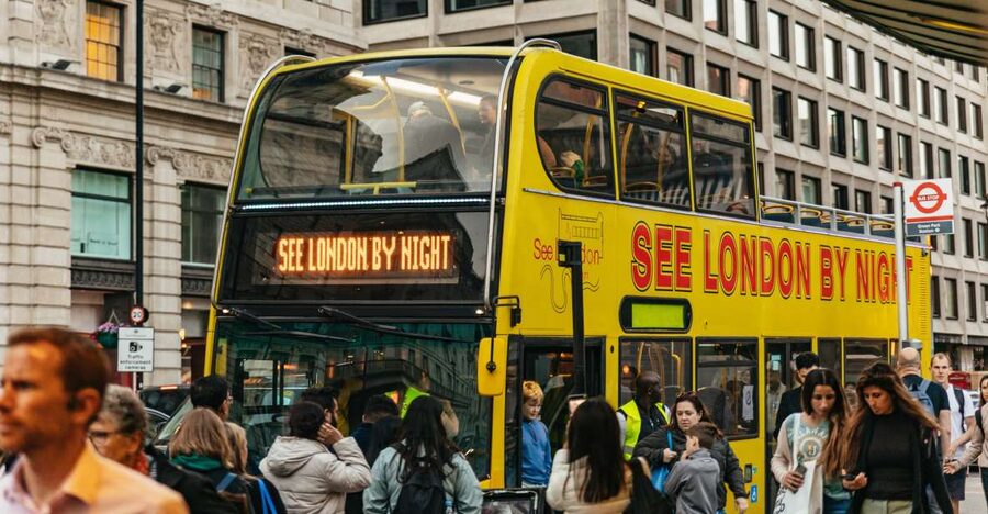 London: London by Night Sightseeing Open-Top Bus Tour - Museums to Harrods: where the storefront lighting steals the scene