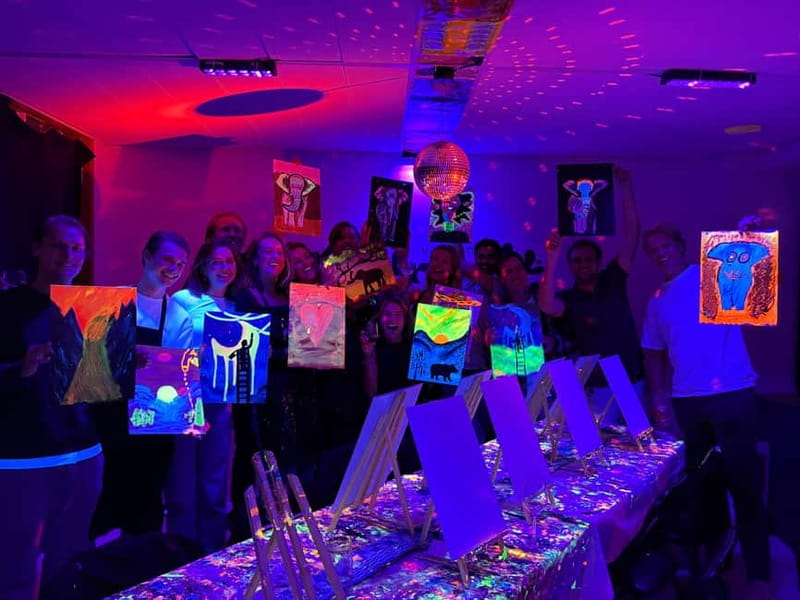 London: Paint and Sip in the Dark with Bottomless Drinks - Price and value: $50 for 2 hours that actually includes a lot