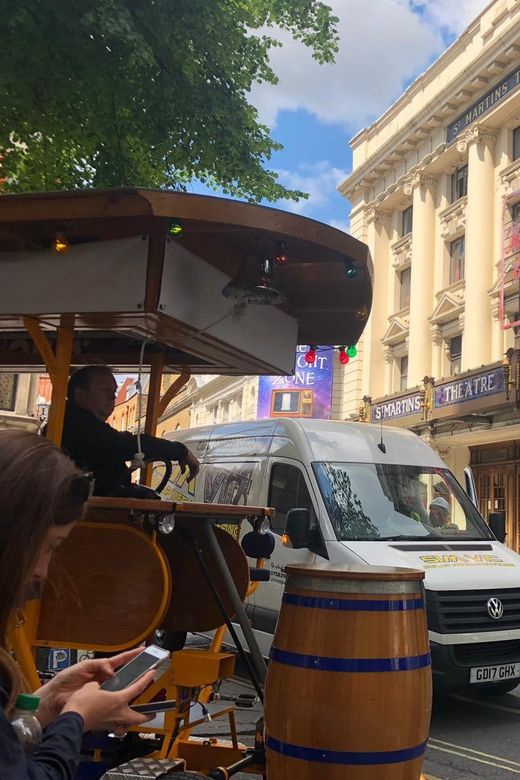 London: Piccadilly and Soho Beer Bike Tour - The hosts and the onboard party engine