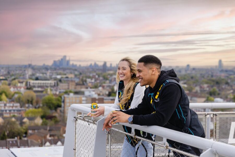 London: Tottenham Hotspur Stadium Skywalk Experience - Coming back down and de-kit time: easier than the climb, still part of it