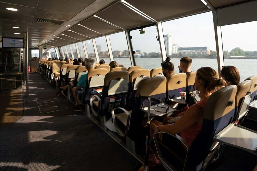 London: Uber Boat Return River Ticket + IFS Cloud Cable Car - Comfort on board, seating, and buying snacks