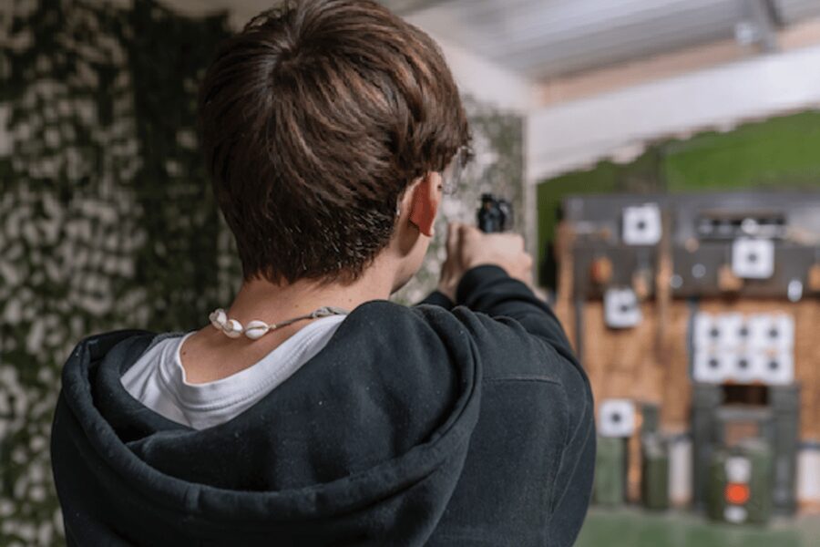Newton Abbot: Rifle, Pistol and Simulator Combo Package - Rifle Range at 20m: Accuracy, Unlimited Ammo, and Friendly Rivalry