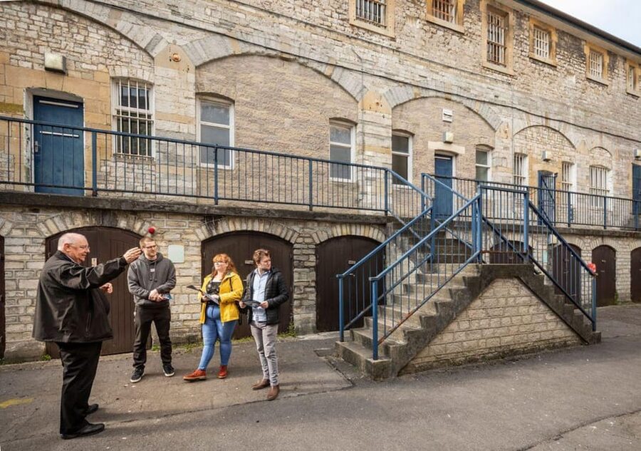 Shepton Mallet Prison: Guided Tour - The exercise yard and Governor’s House, built for routine