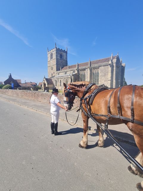 York: Horse Drawn Carriage Ride Around the Countryside York - Entering Skipwith: meeting your horses and driver near York